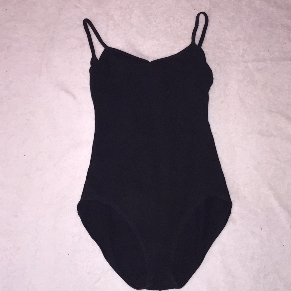 Basic black ballet leotard